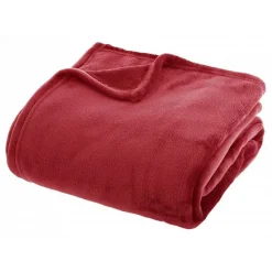 Couverture flanelle 180 x 230 cm Atmosphera - Rouge