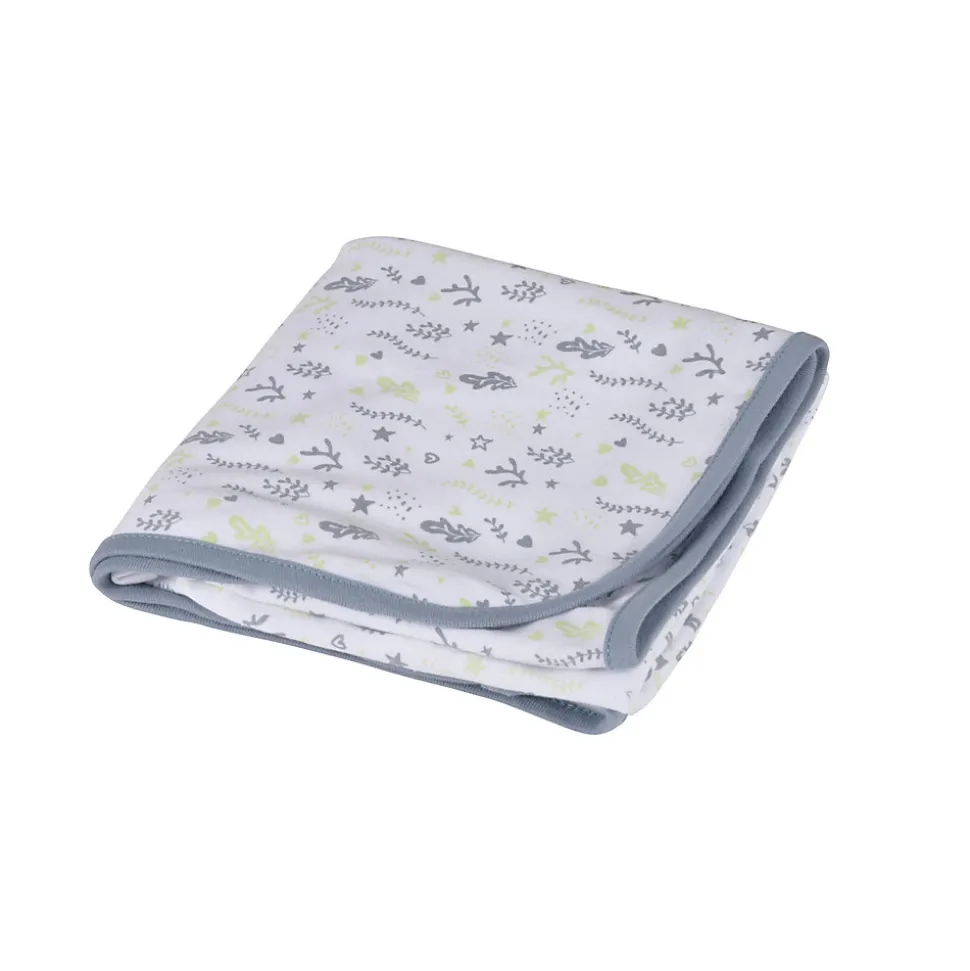 Couverture imprimée océan (75x75 cm - Gris clair)