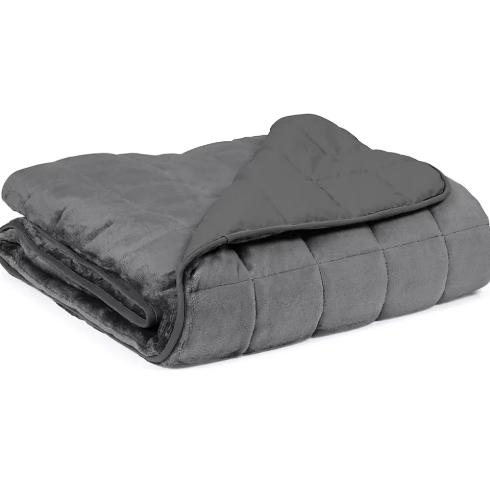 Couverture lestée 150x200 CM CELESTE bicolore gris clair et gris 9 kg