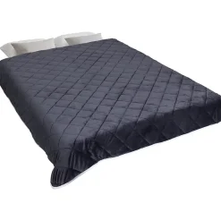 Couverture lestée 150x200 CM CELESTE biface polaire gris et blanc 7 kg