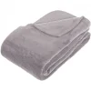 Couverture microfibre 180 x 230 cm Atmosphera - Gris clair