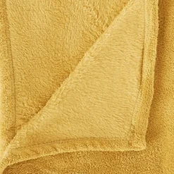 Couverture microfibre Atmosphera 180 x 230 cm jaune