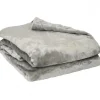 Couverture microflanelle 180x220 cm perle