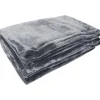 Couverture microflanelle 220x240 cm gris