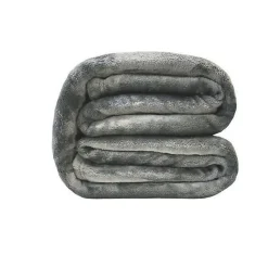 Couverture microflanelle 220x240 cm gris