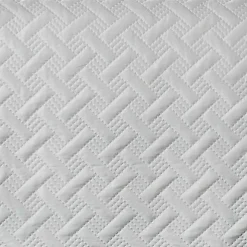 Couverture molletonné surpiquage graphique (150x150 cm - Blanc cassé)