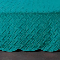 Couverture molletonné surpiquage graphique (180x240 cm - Turquoise)