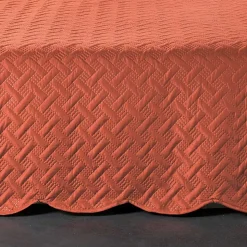 Couverture molletonné surpiquage graphique (250x260 cm - Cuivre)