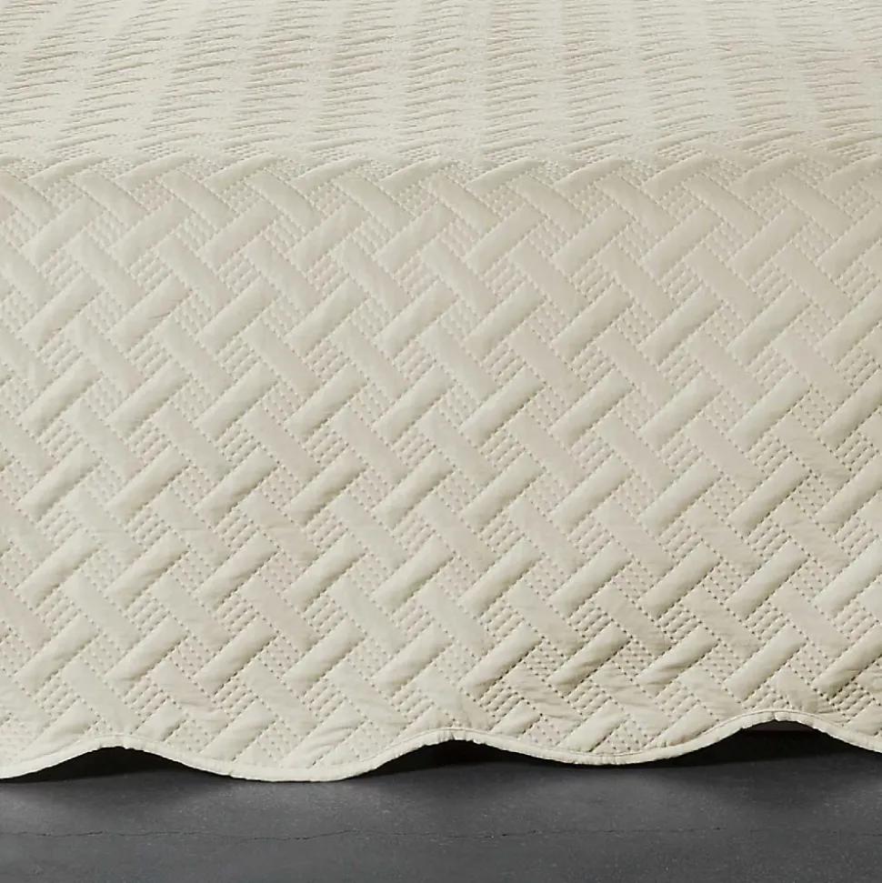 Couverture molletonné surpiquage graphique (180x240 cm - Beige)