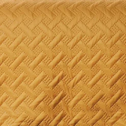 Couverture molletonné surpiquage graphique (150x150 cm - Jaune)