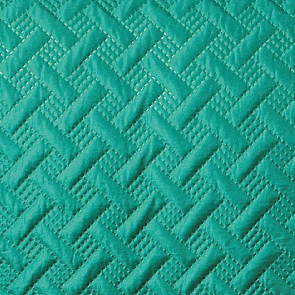 Couverture molletonné surpiquage graphique (150x150 cm - Vert)