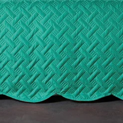 Couverture molletonné surpiquage graphique (150x150 cm - Vert)