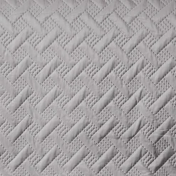 Couverture molletonné surpiquage graphique (150x150 cm - Gris clair)