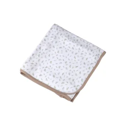 Couverture nature en coton bio (75x75 cm - Blanc)