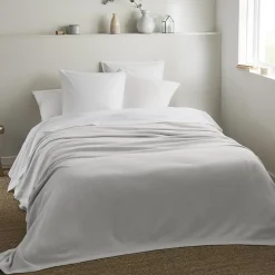 Couverture naturelle en 100% coton recyclé (180x240 cm - Gris Perle)