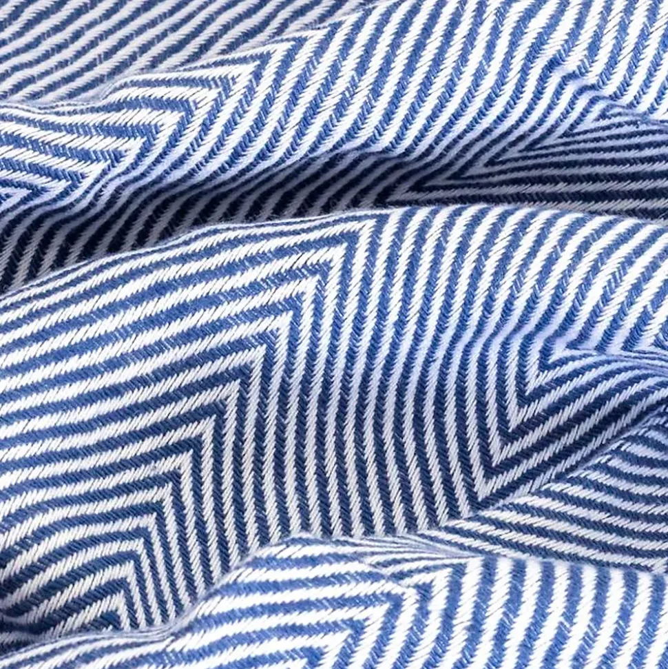 Couverture plaid 100% coton bleu marine avec franges 180x220cm ZIGORA - SACASA