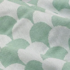 Couverture plaid en coton 100% vert à franges - DROPALL - SACASA