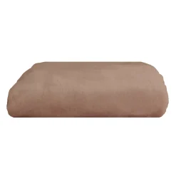 Couverture Plaid marron FLANBERG en Polyester - 180x220 cm - SACASA