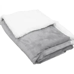 Couverture, plaid polaire pour enfant 75 x 100 cm en flanelle et sherpa ultra doux - Bleu - Monsieur Bébé