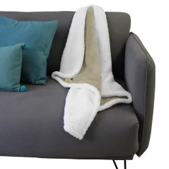 Couverture, plaid polaire pour enfant 75 x 100 cm en flanelle et sherpa ultra doux - Bleu - Monsieur Bébé