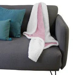 Couverture, plaid polaire pour enfant 75 x 100 cm en flanelle et sherpa ultra doux - Bleu - Monsieur Bébé