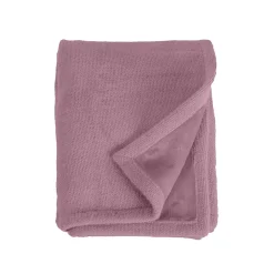 Couverture plaid rose 130x170cm PANORA - SACASA