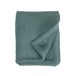 Couverture plaid verte 130x170cm PANORA - SACASA