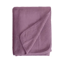 Couverture plaid violette 130x170cm SMOOTHY - SACASA