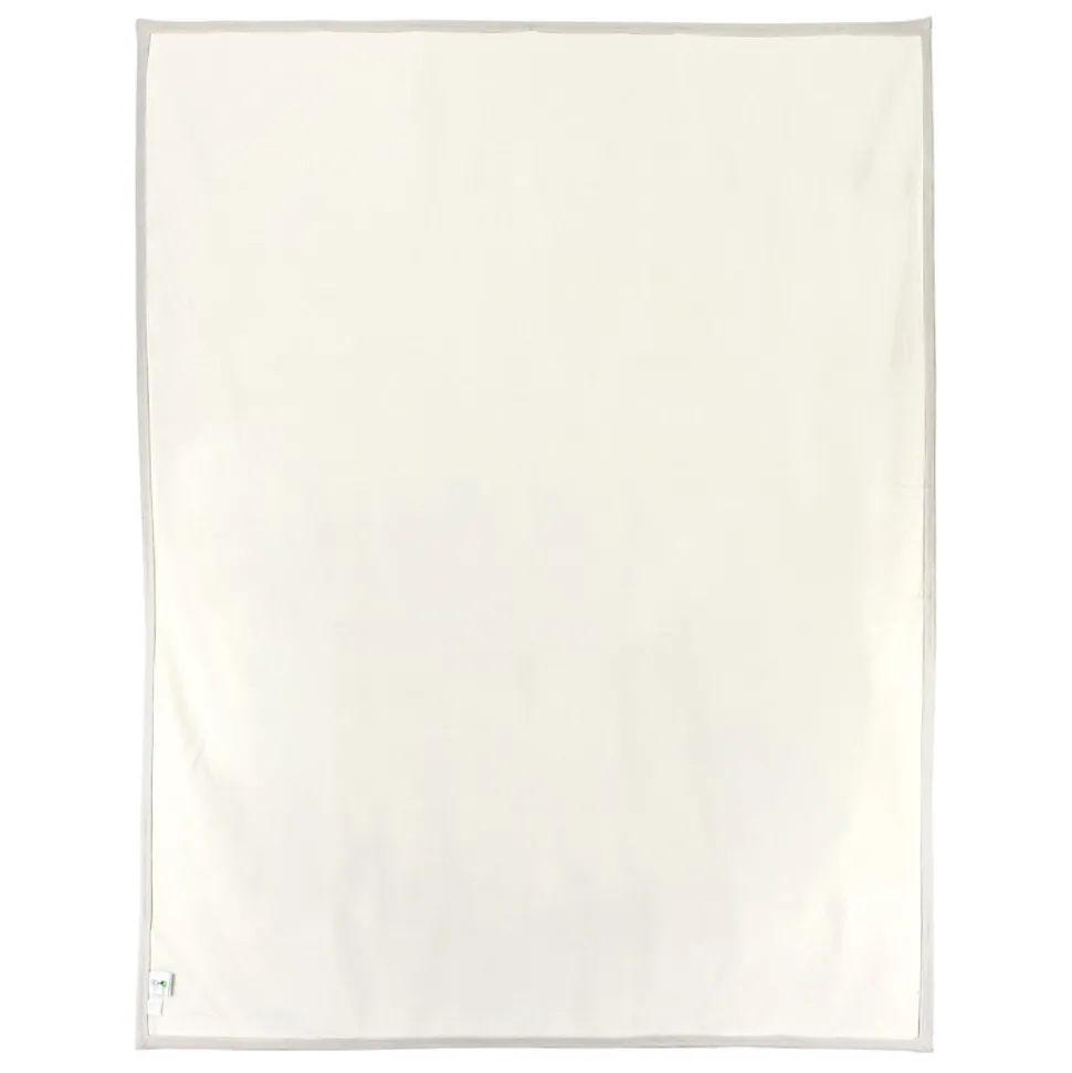 Couverture polaire luxe 180x220 cm 100% polyester 430g/m2 NARVIK Galet/Naturel