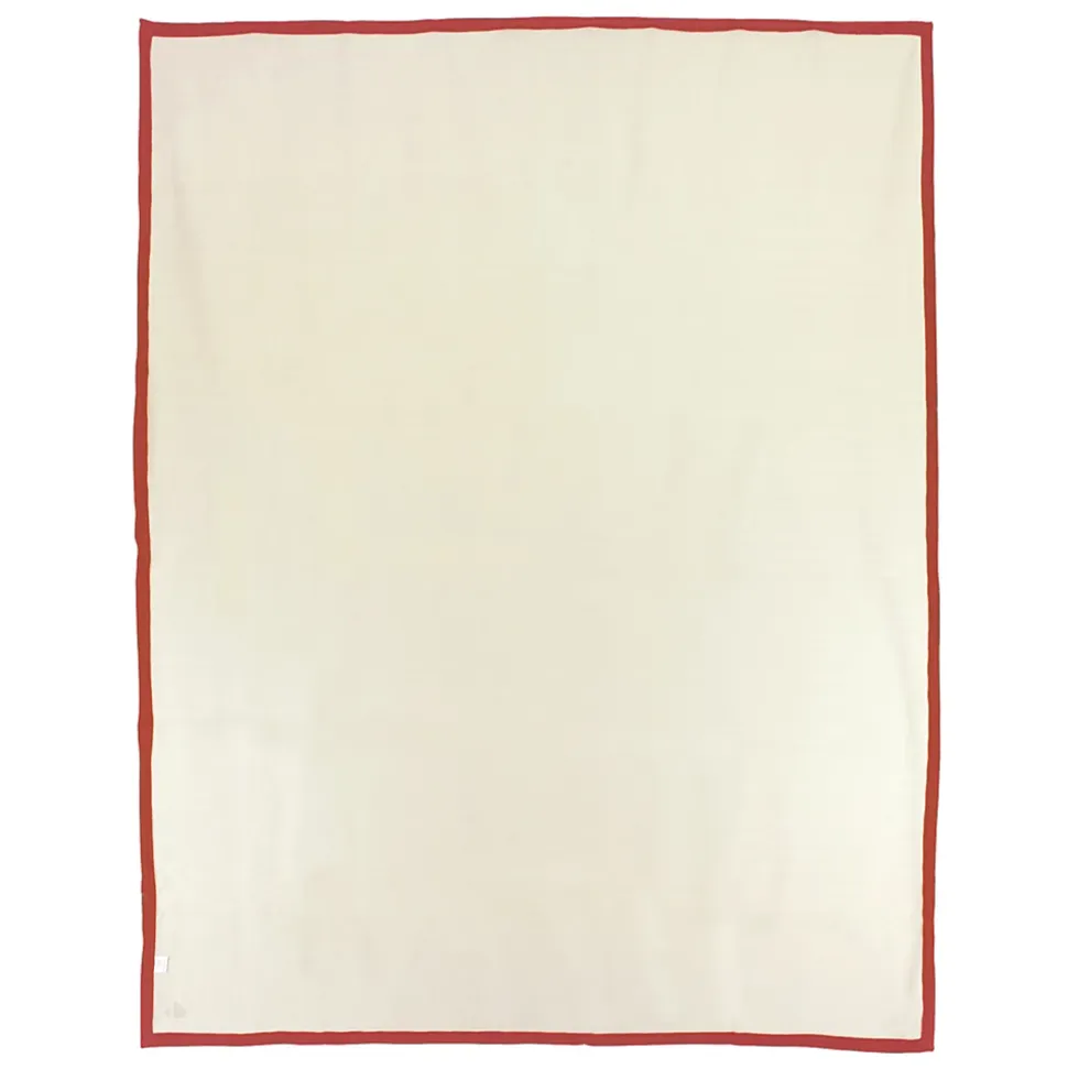 Couverture polaire luxe 180x220 cm NARVIK Gingembre/Naturel