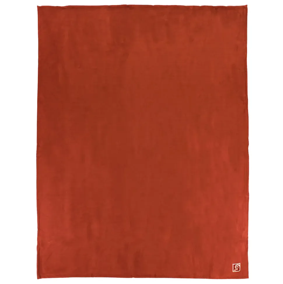 Couverture polaire luxe 180x220 cm NARVIK Gingembre/Naturel