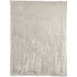 Couverture polaire microvelours 220x240 cm VELVET Gris Galet