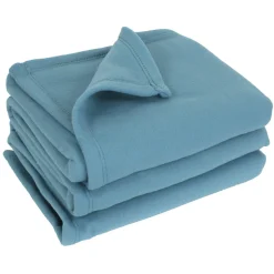 Couverture polaire 240x260 cm 100% Polyester 350g/m2 TEDDY bleu Lac