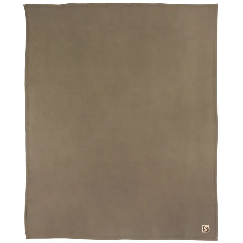Couverture polaire 220x240 cm 100% Polyester 350g/m2 TEDDY Marron Taupe