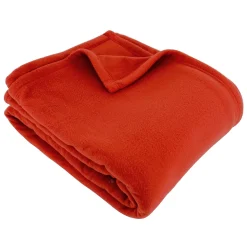 Couverture polaire 240x300 cm 100% Polyester 350g/m2 TEDDY Rouge Terracotta