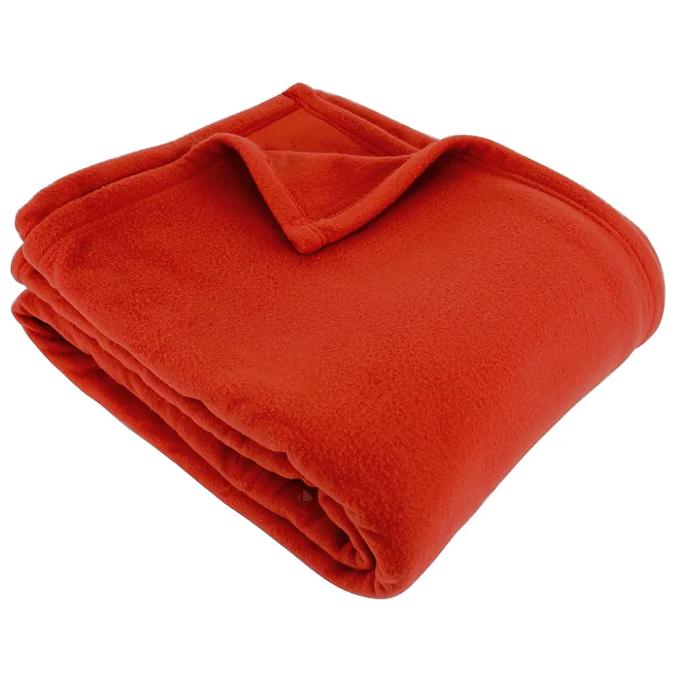 Couverture polaire 240x300 cm 100% Polyester 350g/m2 TEDDY Rouge Terracotta