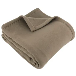 Couverture polaire 240x300 cm 100% Polyester 350g/m2 TEDDY Marron Taupe