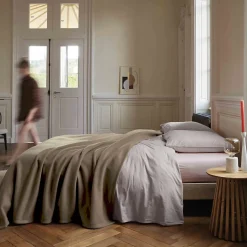 Couverture polaire 240x260 cm 100% Polyester 350g/m2 TEDDY Marron Taupe