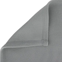 Couverture polaire 180x220 cm Isba gris Acier 100% Polyester 320g/m2 non-feu