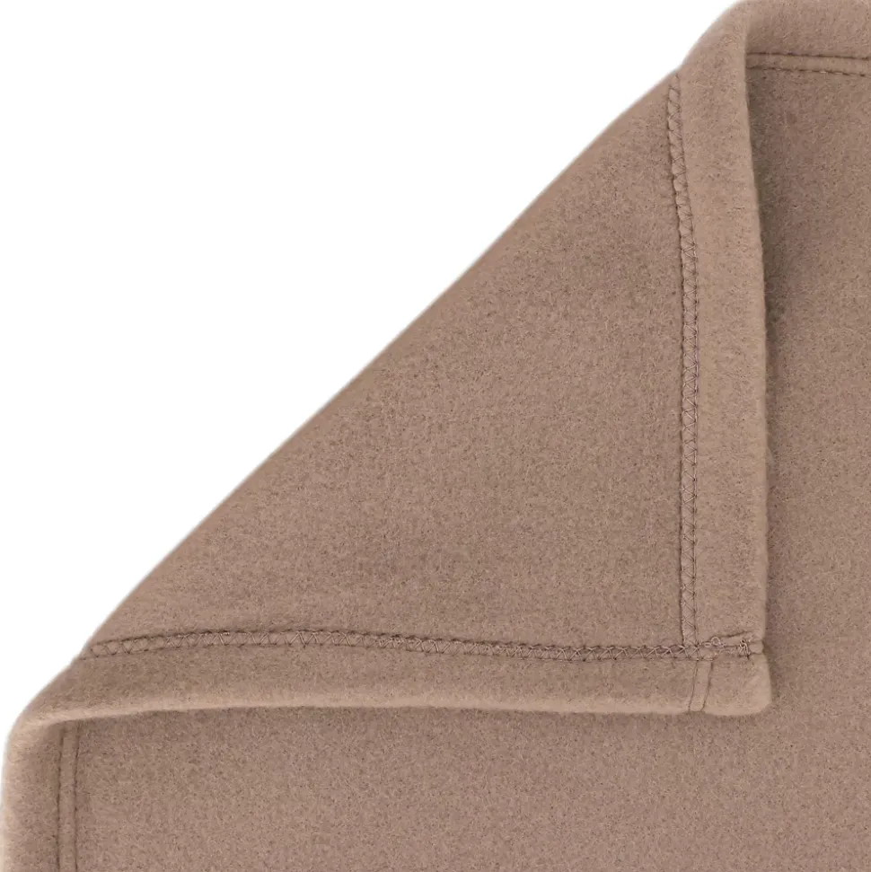 Couverture polaire 240x260 cm Isba marron Taupe 100% Polyester 320g/m2 non-feu