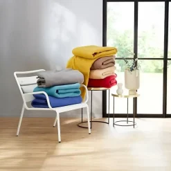 Couverture polaire 220x240 cm Isba Sable 100% Polyester 320g/m2 non-feu