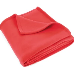Couverture polaire 240x260 cm Isba Fraise 100% Polyester 320g/m2 non-feu