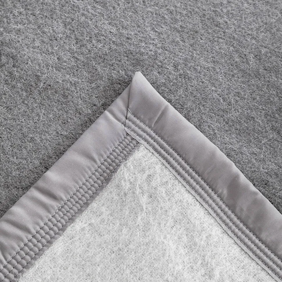 Couverture pure laine vierge Woolmark 500g/m² VOLTA 220x240 cm Gris Acier