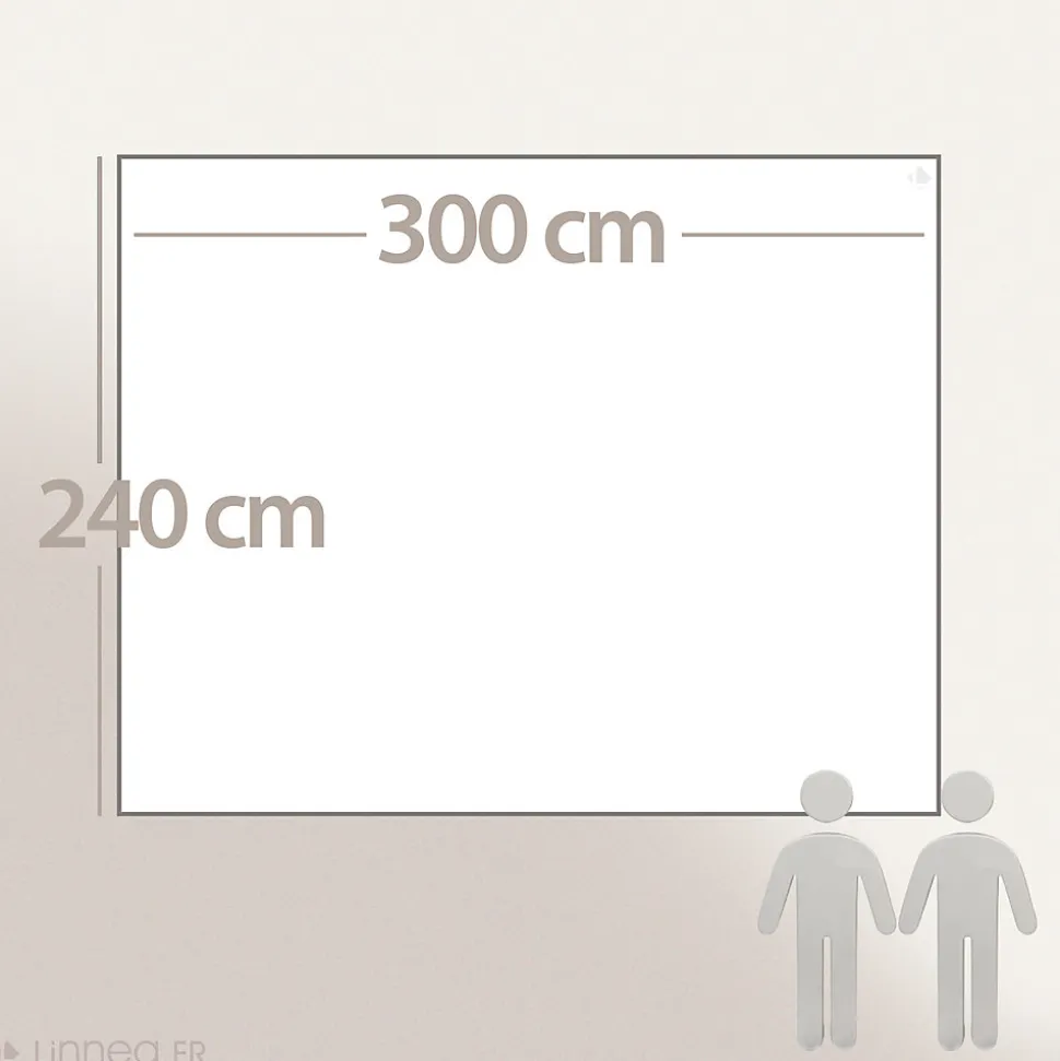 Couverture pure laine vierge Woolmark 500g/m² VOLTA 240x300 cm Gris Acier