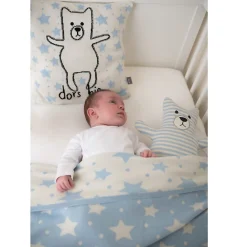 Couverture réversible en coton bio Gots ÉTOILES