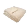 Couverture snow doublée Microdoux (75x100 cm - Ecru)