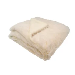 Couverture snow doublée Microdoux (75x100 cm - Ecru)