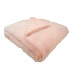 Couverture snow doublée Microdoux (75x100 cm - Rose Clair)