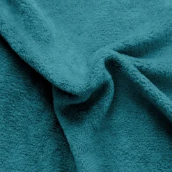 Couverture unie en molleton (180x220 cm - Bleu Canard)