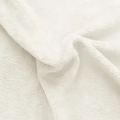 Couverture unie en molleton (180x220 cm - Ecru)